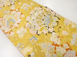 アンティーク　花更紗模様織出し袋帯（材料）